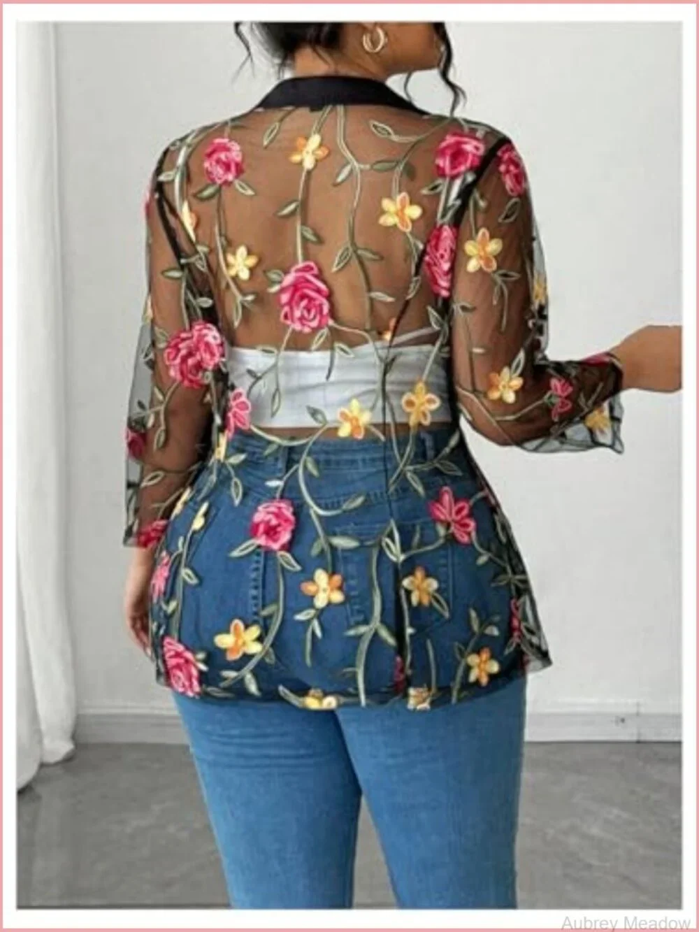 Plus Size Lapel Collar Open Front Graffiti Graphic Button Blazer Jacket